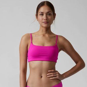 Athleta Scoop Bikini Top Small New with Tags Electric Fuchsia